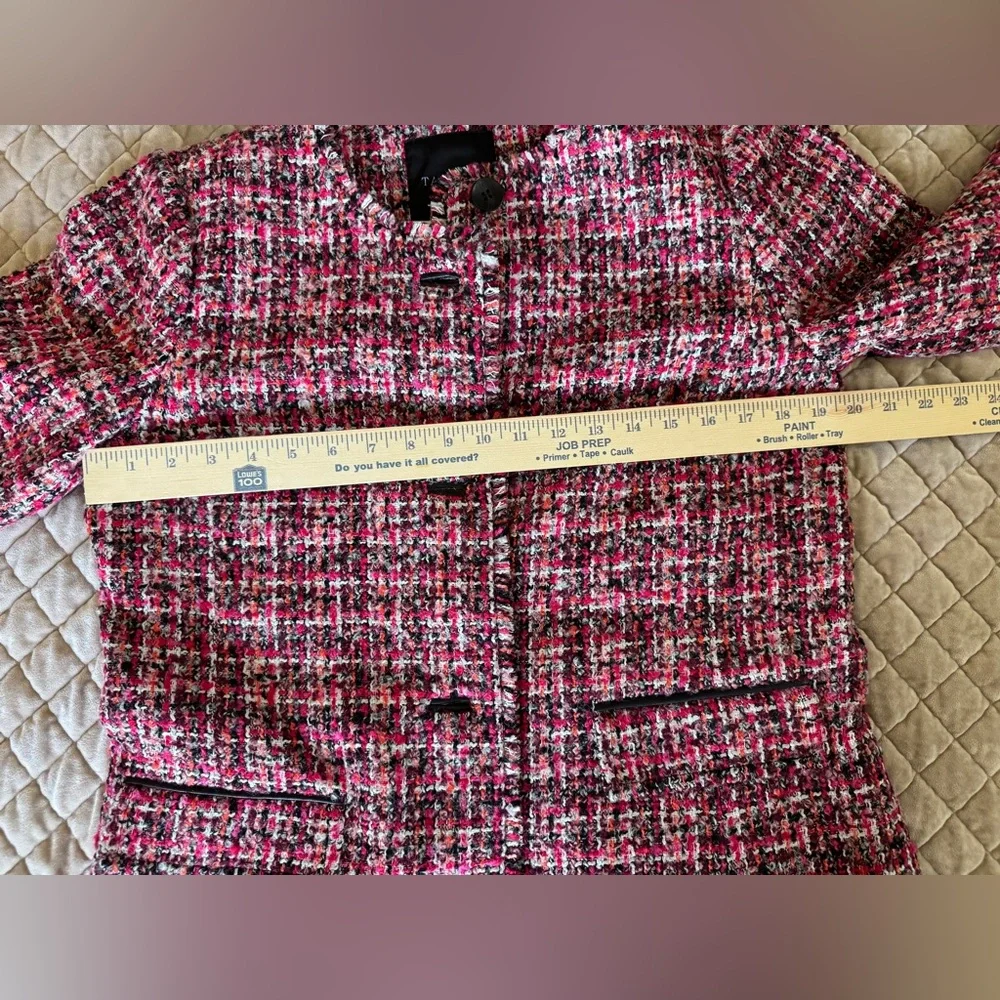 Talbots Tweed Jacket‎ Skirt Set Pink Boucle Preppy Chic Size 6 NEW WITH TAGS